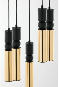 Lustră pe cablu Jupiter 2017 ALAS 5xGU10/10W/230V auriu/negru