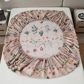 Cearsaf din microfibra HERBAR bej 90x200 cm