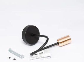 Aplică perete TUBE 1xE27/15W/230V negru