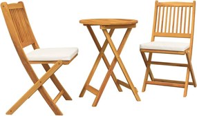 vidaXL Set Bistro de Grădină 3 pcs Maro Lemn Solid de Acacia