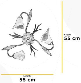 Plafonieră ONLI ALGA 3xE14/6W/230V bronz