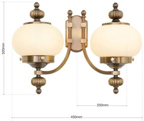 Aplica de perete stil clasic Nostalgie 2L alama antique/champagne