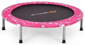 Trambulină pliabilă pentru copii cu mâner, roz