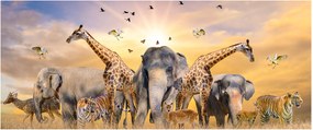 Tablou - Animae din Africa (120x50 cm)