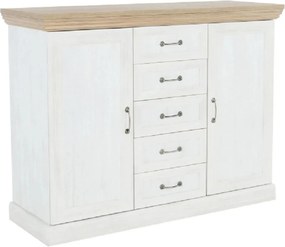 Comoda ROYAL K2D, PAL, pin nordic/stejar sălbatic, 127x46X98 cm