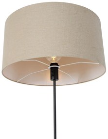 Lampă de podea neagră reglabilă cu abajur maro deschis 50 cm - Parte