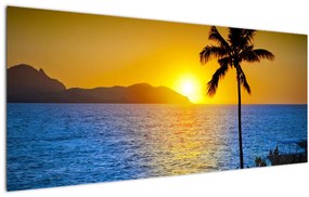 Tablou - Apus de soare deasupra mării (120x50 cm)