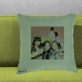Perna Personalizata K-pop BLACKPINK Accesorii Haioase, 40x40 cm, Verde, Husa Detasabila, Perna Inclusa, BEKZ®
