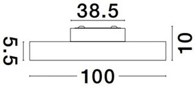 Plafoniera LED moderna design slim PERFECT 100cm negru 3000K Dimmable