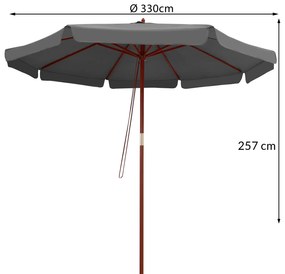 Deuba Umbrelă de soare de grădină Ø330cm - antracit