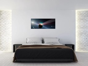 Tablou cu planetă mică (120x50 cm)