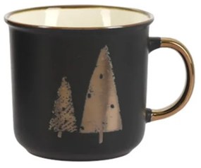 Cana ceramica, Winter, negru, 400 ml - modele diverse