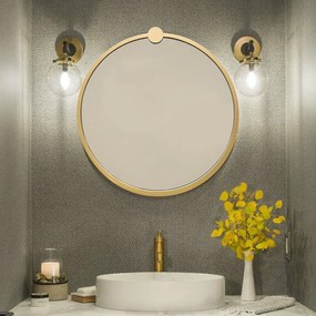 Oglindă Gold Metal Çerceve Yuvarlak Ayna A708