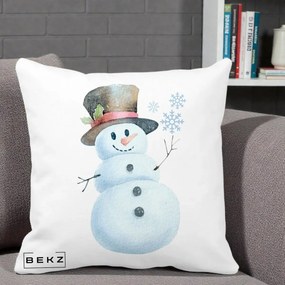 Perna Decorativa Om de Zapada cu Joben si Vasc, 40x40 cm, Alba Mata, Husa Detasabila, Perna Inclusa, BEKZ®