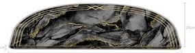 Covorașe pentru scări gri-închis 16 buc. 20x65 cm Marble Dream – Vitaus