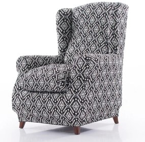 Huse monoelastice alb-negru ZUMA fotoliu (l. 70 - 110 cm)