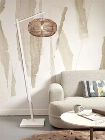 Lampadar eco din bambus cu ratan Madeira white/48cm, nat