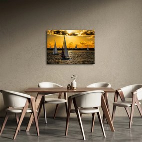 Tablou cu iaht în apus de soare (70x50 cm)