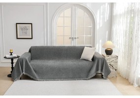 Husă gri închis pentru canapea cu 4 locuri Talo – Filumi