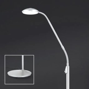 Lampadar LED dimabil stil modern Cobra satin chrome