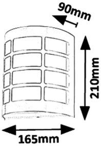 Rabalux 8799 - Aplică perete exterior SEVILLA 1xE27/11W/230V IP44
