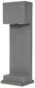 Stalp modern de exterior IP65 GRANTE gri ciment, H-60cm