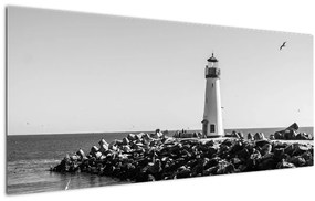 Tablou - Far de pe coastă, Santa Cruz, California (120x50 cm)