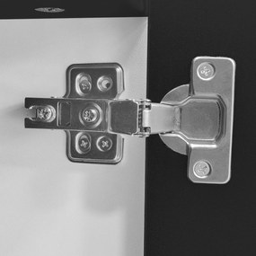 Comodă TV cu dulap jos, bandă LED, 170x30x39 cm, Negru