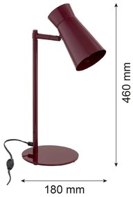 Lampa cu spot directionabil LORD 8877 bordo