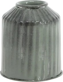 Suport de lumanare, verde, din aluminiu, H7cm, Chamber