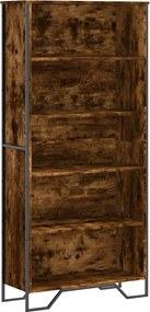 vidaXL Bibliotecă, stejar fumuriu, 80x31x169 cm, lemn prelucrat
