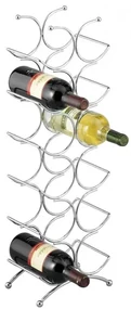 Suport sticle vin Zeller Tower, otel cromat, 25 x 15.5 x 67.5 cm