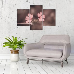 Tablou cu floare roz (90x60 cm)