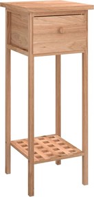 vidaXL Masă laterală cu sertar, 25x25x60 cm, lemn masiv de nuc
