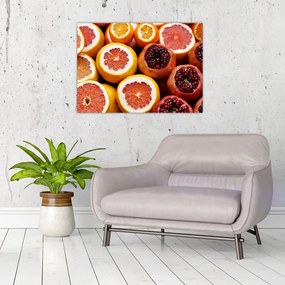 Tablou pe sticlă cu portocală și (70x50 cm)