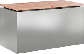 vidaXL Bancă de grădină Argintiu 80 x 40 x 43 cm Oțel galvanizat