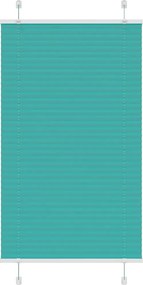 vidaXL Jaluzea plisată verde petrol 80x100cm Lățime țesătură 79,4 cm