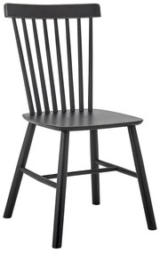 Scaun de dining negru din lemn de arbore de cauciuc Mill – Bloomingville