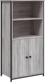 vidaXL Dulap înalt, gri sonoma, 62x36x121,5 cm, lemn compozit