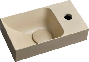 Chiuvetă mică pentru WC crem din beton 31x17 cm Piccolino – Sapho