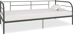 vidaXL Cadru de pat, gri, 90 x 200 cm, metal
