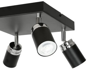 Spot RENO 4xGU10/60W/230V negru/crom