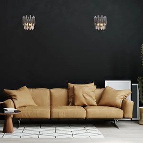 Aplică de cristal MADISON 2xE14/40W/230V crom