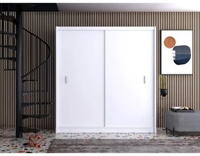 Șifonier cu uși culisante SAPHIRA 203x215 cm alb