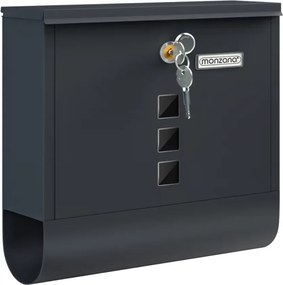 Cutie poștală cu tub pentru ziare POST, 30,5x10x33,5cm, antracit Monzana