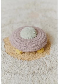 Covor de joacă pentru copii, bej, din bumbac ø150 cm Solar System – Lorena Canals