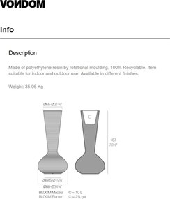 Ghiveci de flori / Jardiniera plante design decorativ modern BLOOM PLANTER