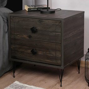Măsuță de noptieră Luna Dark Brown