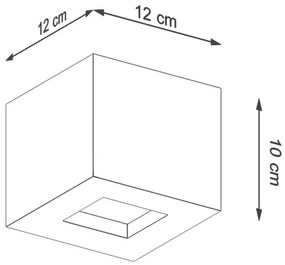 Aplică LEO 1xG9/40W/230V beton Sollux SL.0991