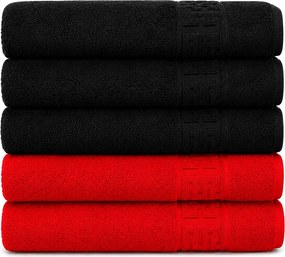 Set 5 Prosoape Premium, 100% Bumbac, Absorbante și Pufoase